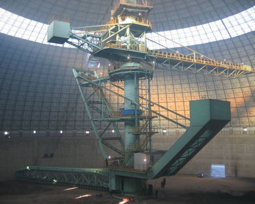 Stivuitor circular cu stivuire laterală și recuperator lateral Stivuitor circular cu stivuire laterală și recuperator lateral